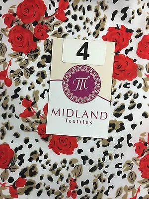 Floral poly cotton rose print dress craft fabric 44" Wide M354 Mtex