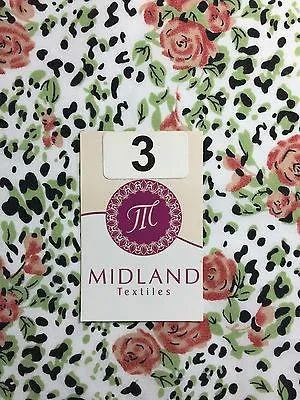 Floral poly cotton rose print dress craft fabric 44" Wide M354 Mtex