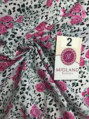 Floral poly cotton rose print dress craft fabric 44" Wide M354 Mtex