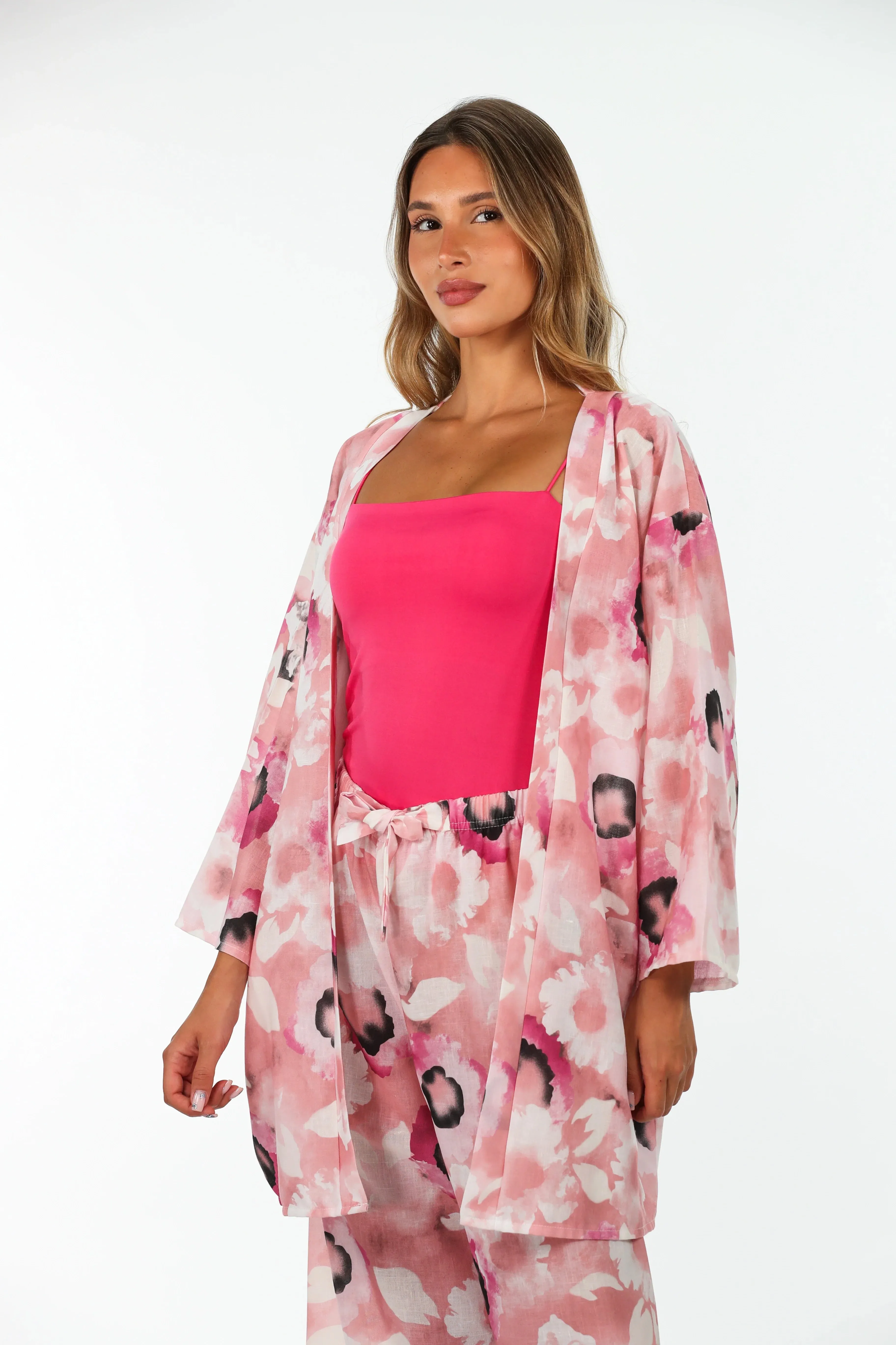 Floral Printed Linen Summer Set