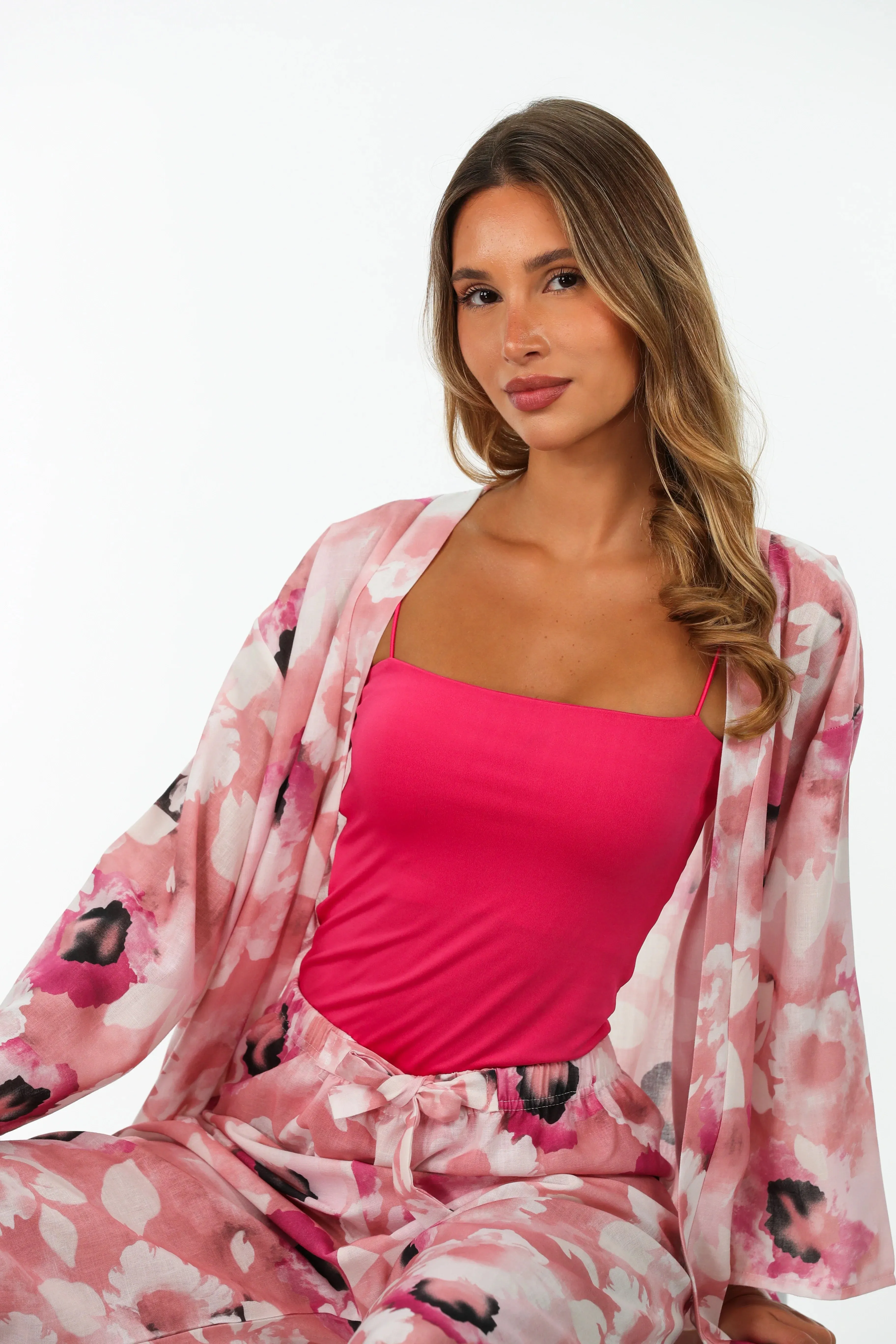 Floral Printed Linen Summer Set