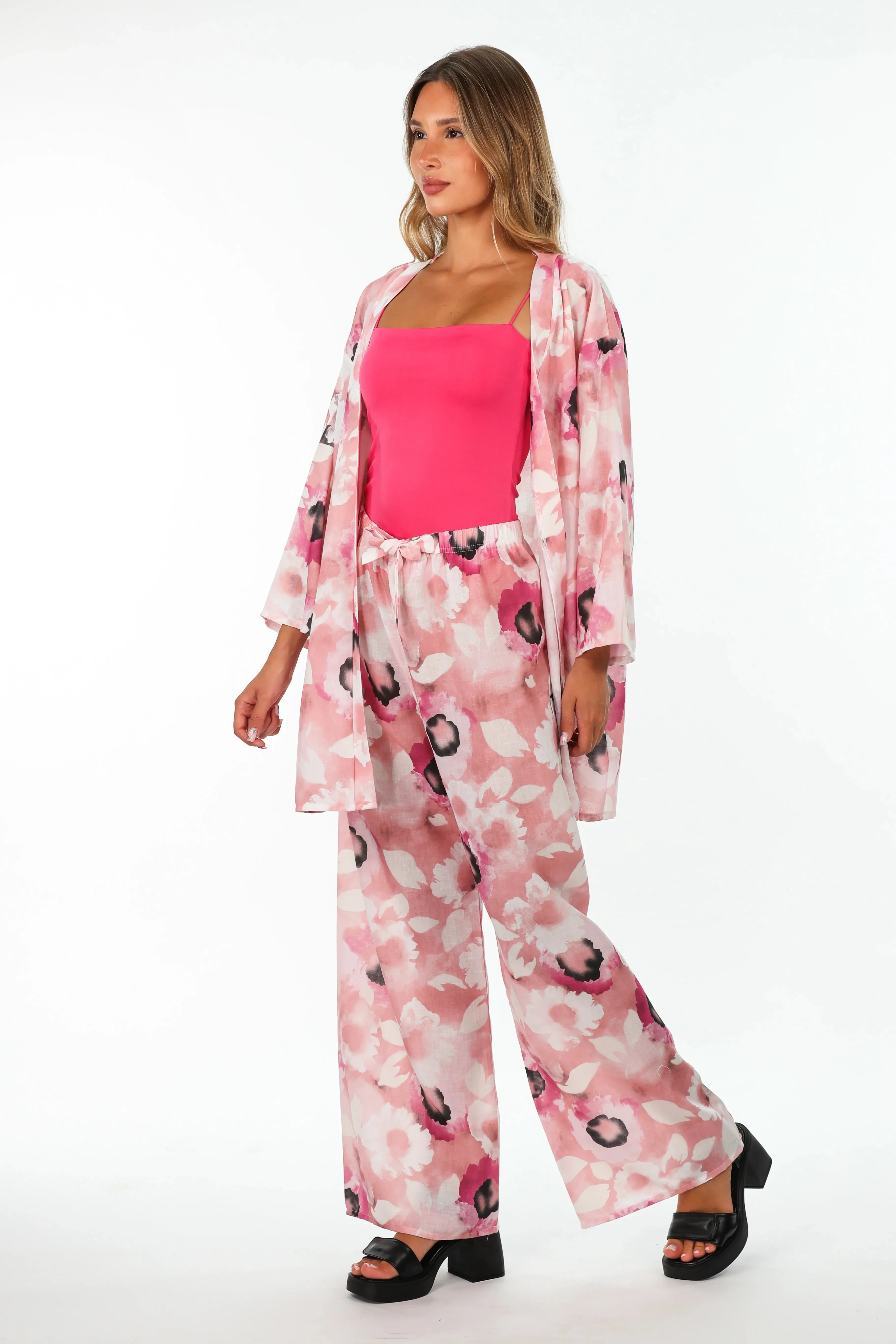 Floral Printed Linen Summer Set