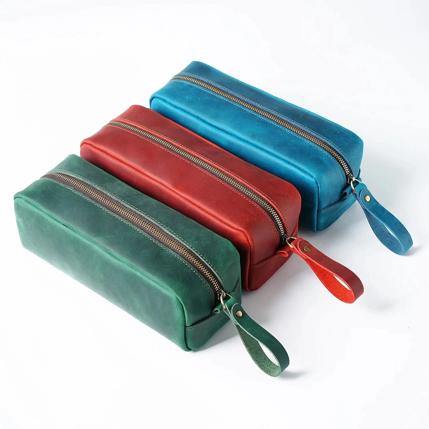Genuine Leather Pen Pouch Stationery Storage