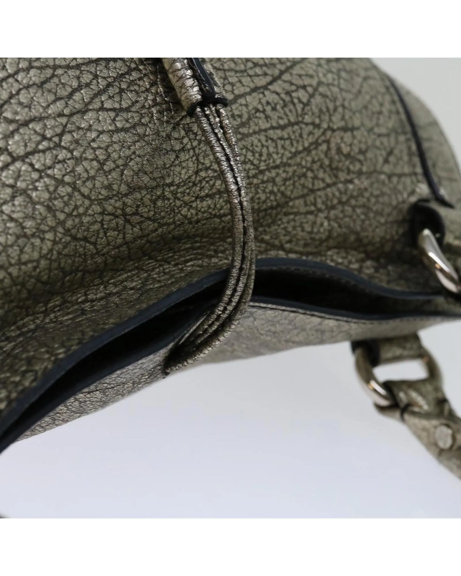 Gold Leather Hand Bag - Authentic Celine Design