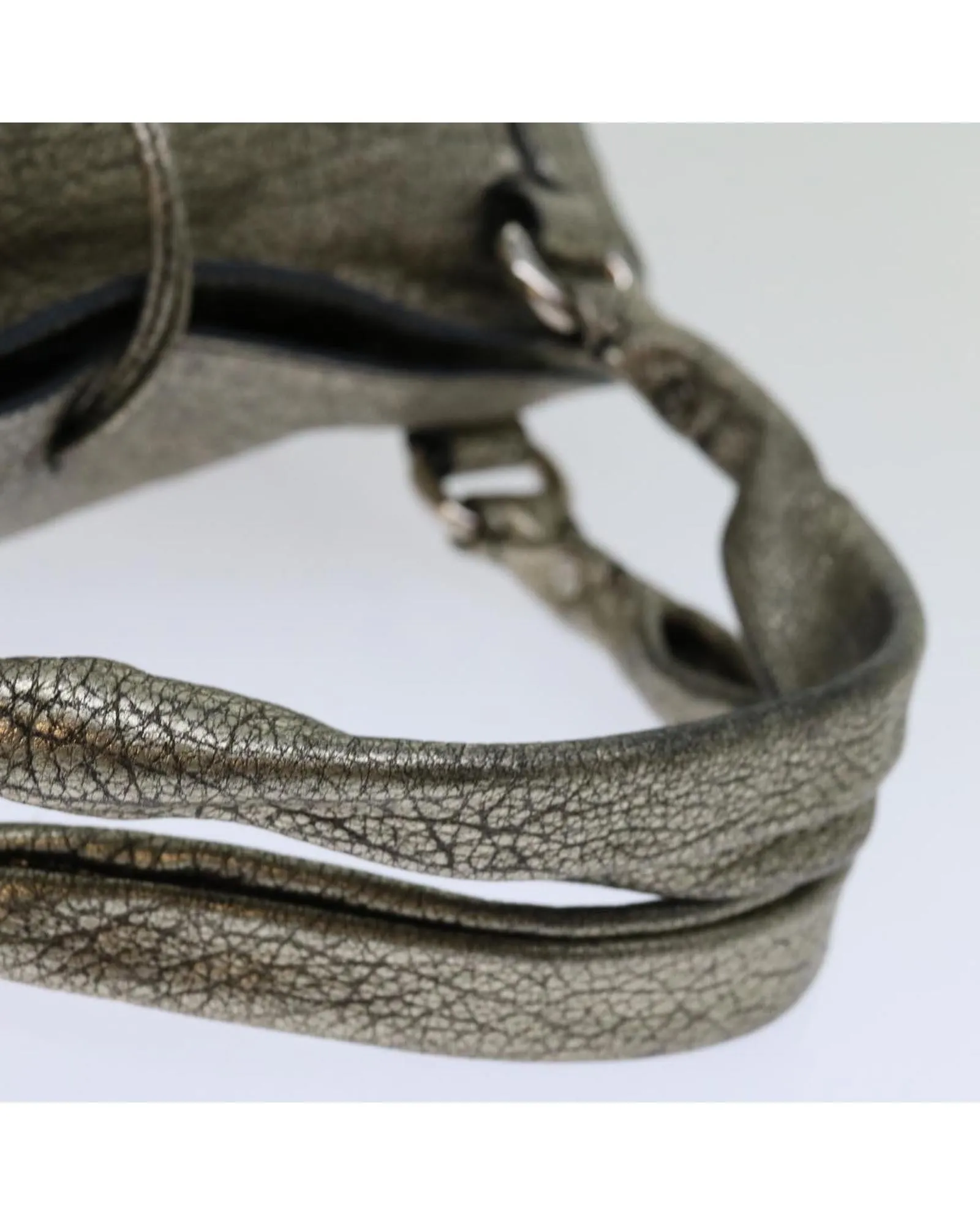 Gold Leather Hand Bag - Authentic Celine Design