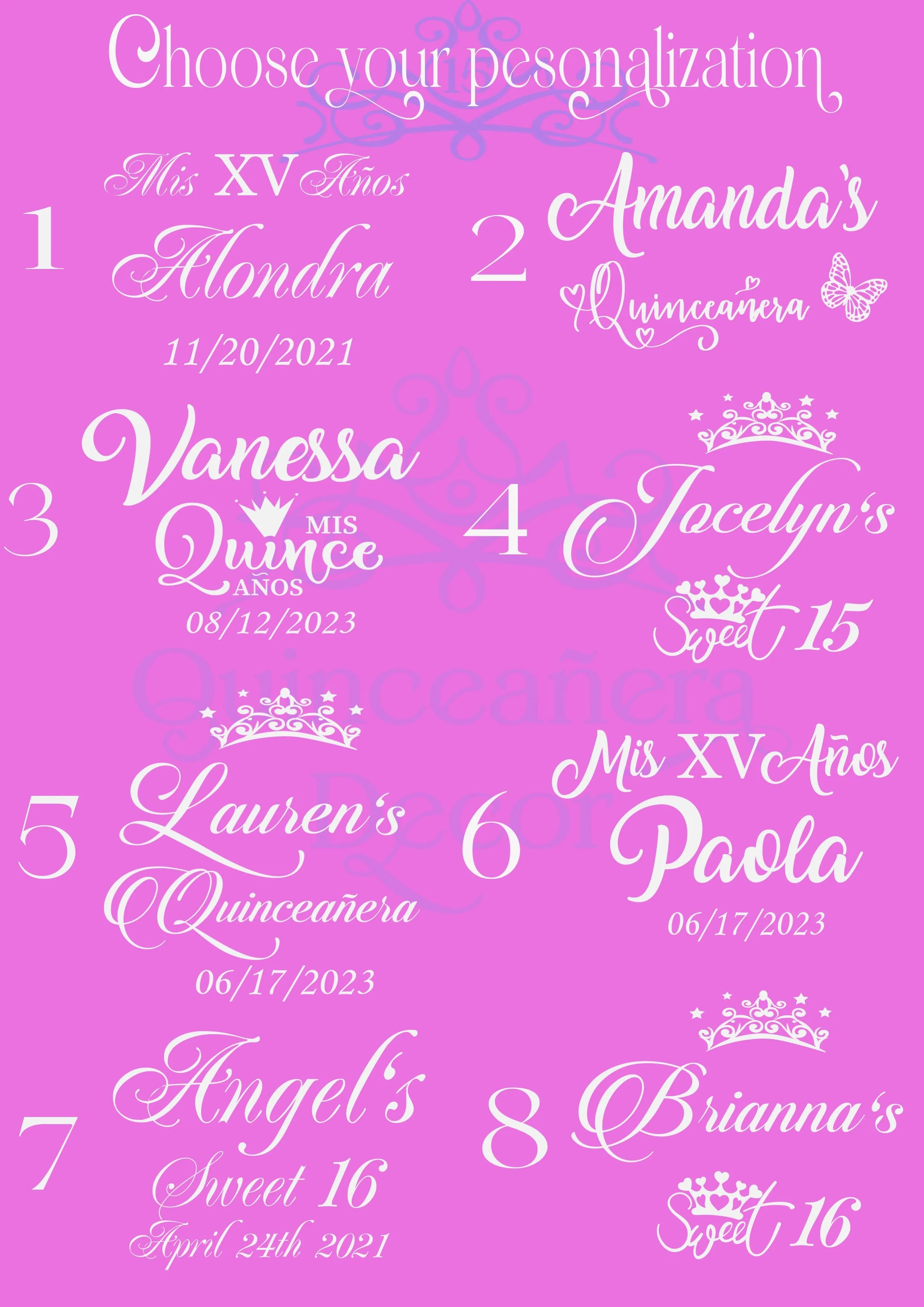 Gold quinceanera guest book with pen