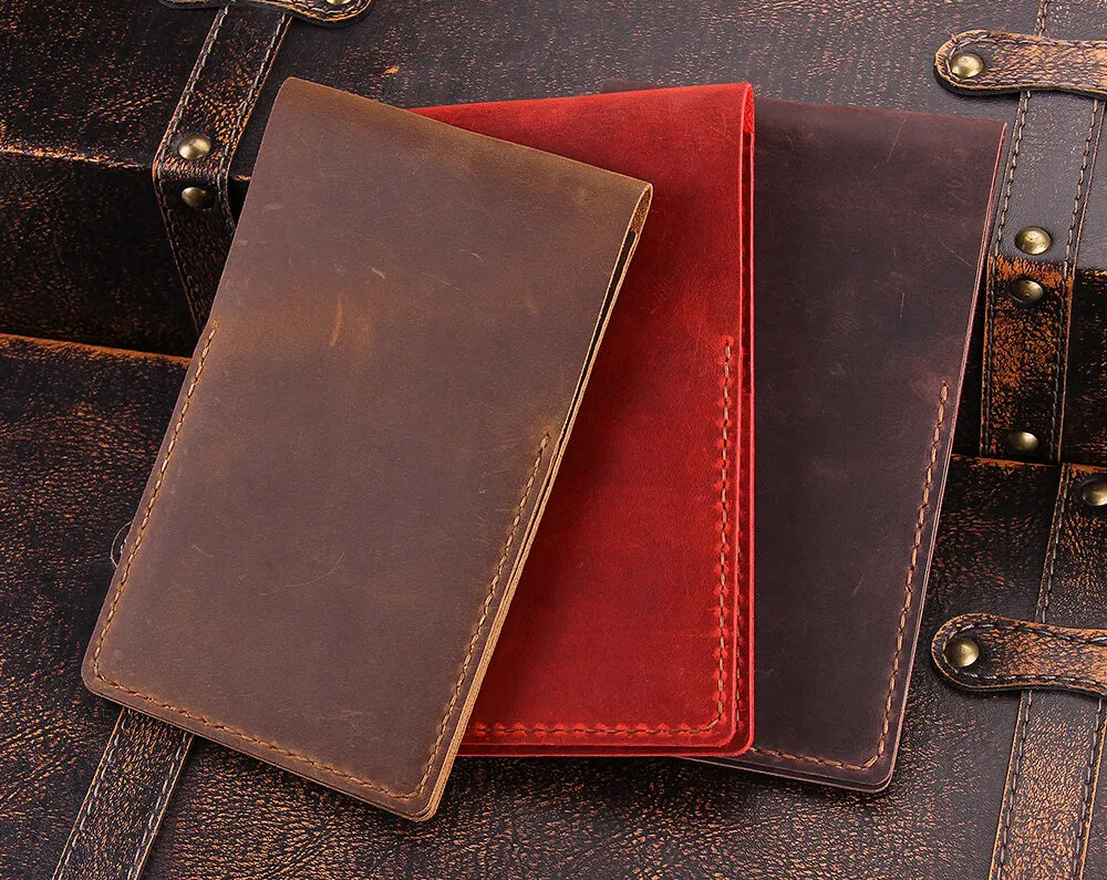 Handmade Leather Yardage Book Cover, Leather Golf Scorecard Holder