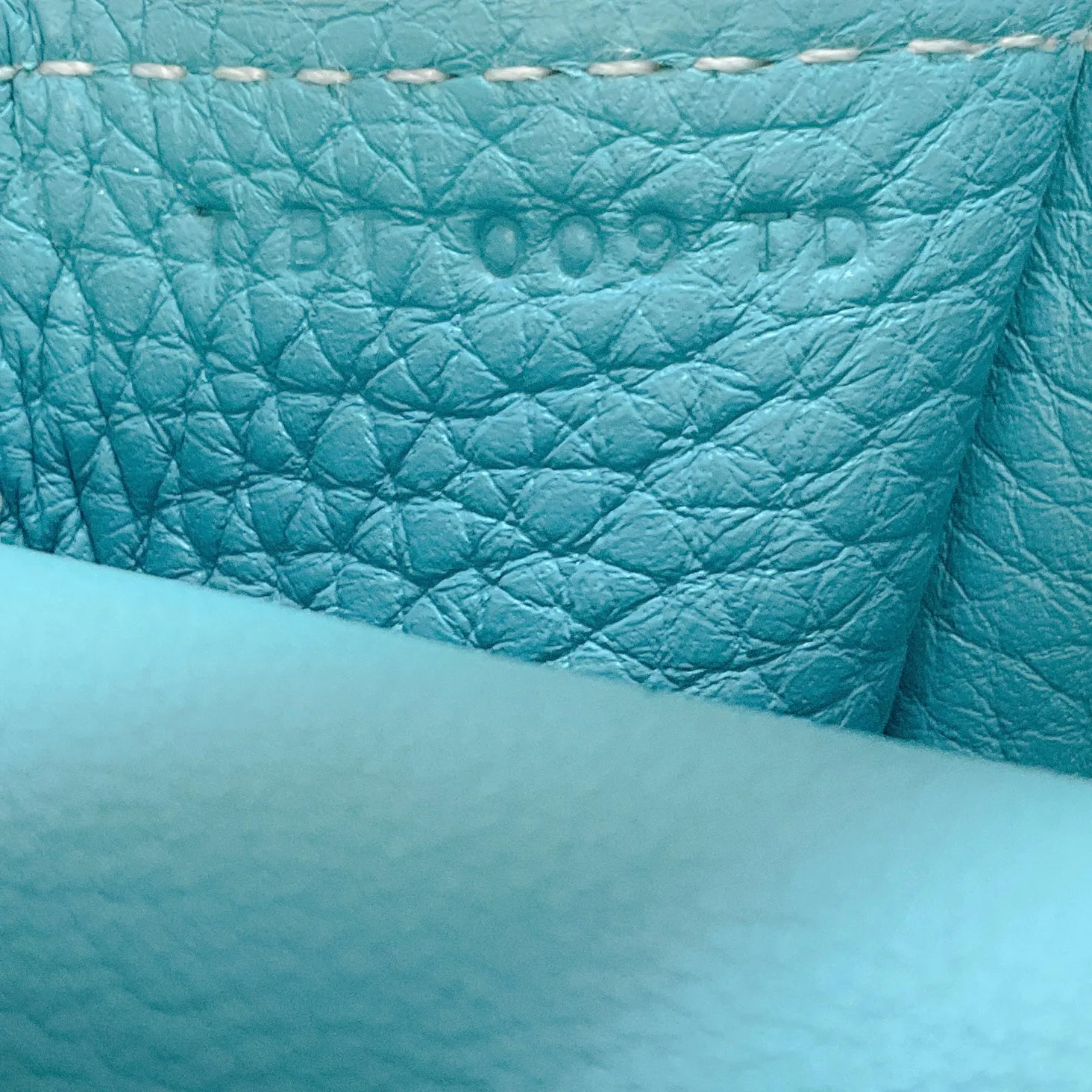 Hermes Hazlan 31 GM Handbag in Blue Clemence Leather
