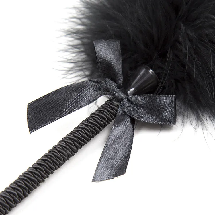 Interactive Leather Feather Cat Teaser Stick P-5014 - Durable Pet Play Accessory