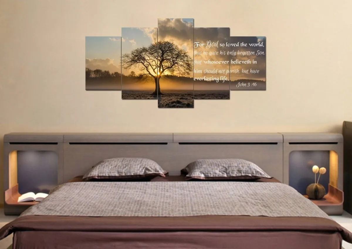 John 316 Kjv #11 Bible Verse Canvas Wall Art - Christian Canvas Wall Art