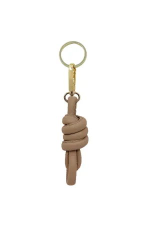 Knot Keyring Soft Leather Nude