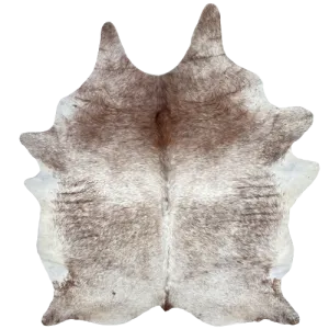 Large Reddish Brown and White Speckled Brazilian Cowhide - 7'10" x 6'3" (BRSP1917)
