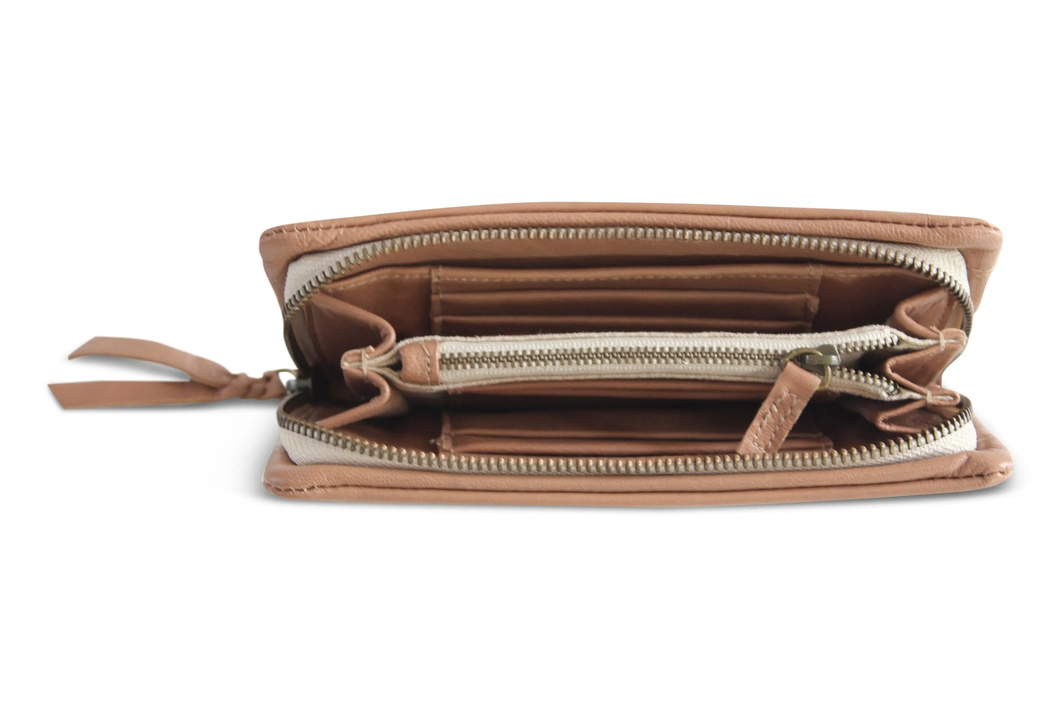 LEATHER PURSE IN NUDE
