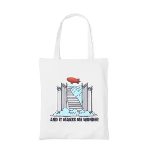 Led Zeppelin Tote Bag - And It Makes Me Wonder