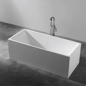 LEX 1300mm Square Freestanding Bath Gloss White
