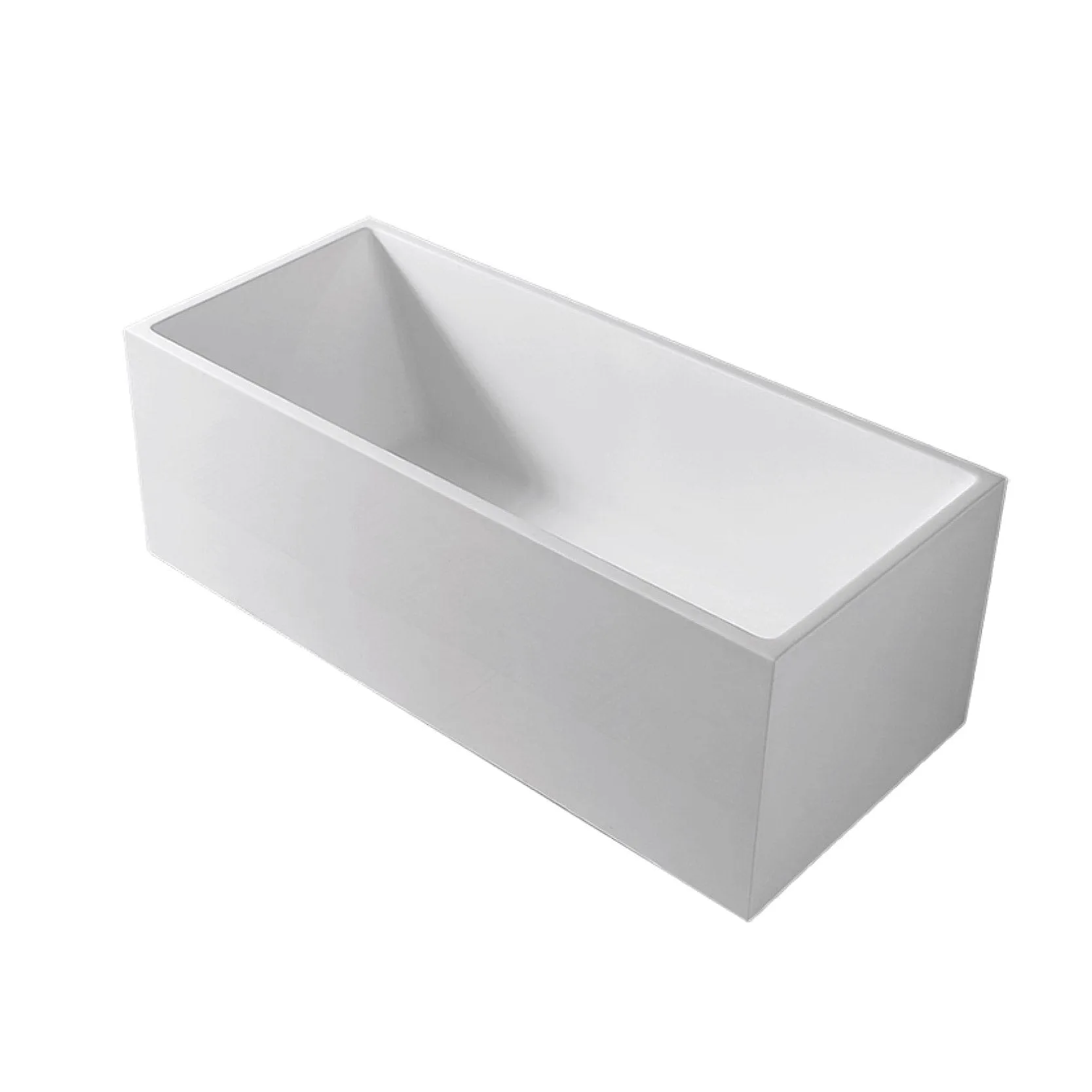 LEX 1300mm Square Freestanding Bath Gloss White