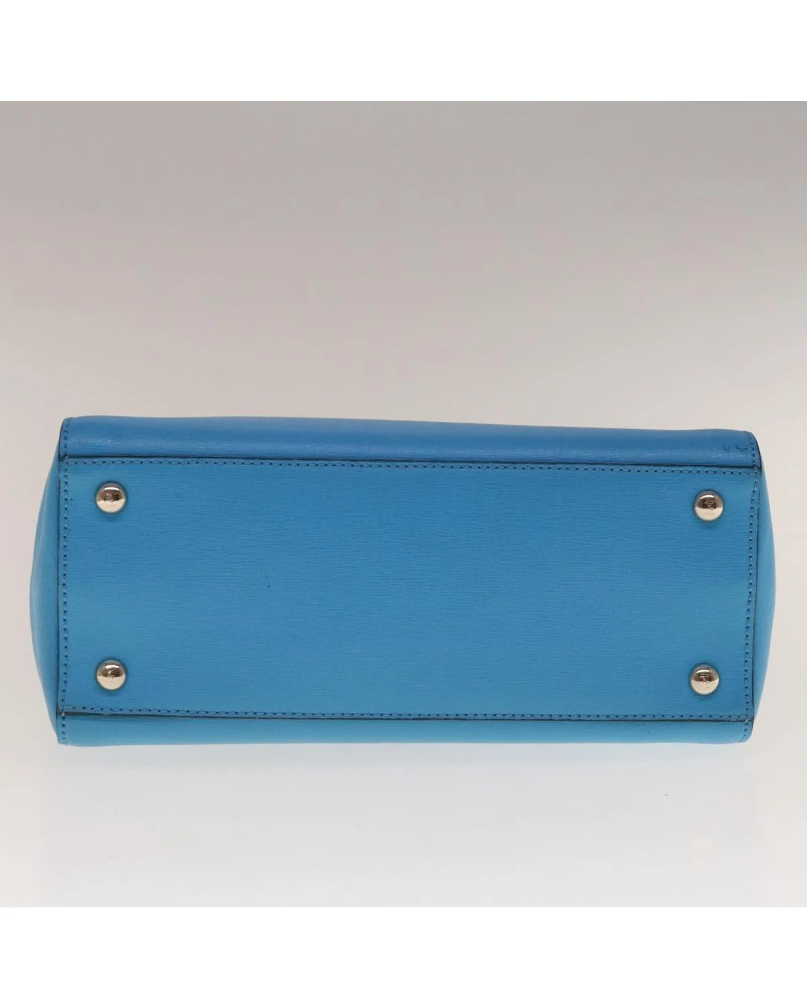 Light Blue Leather 2-way Hand Bag