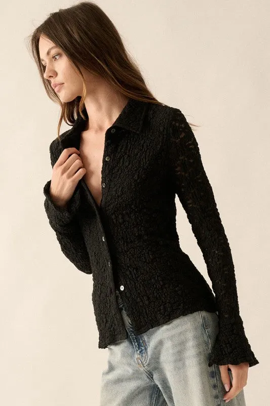 Lily Lace Button Up Shirt