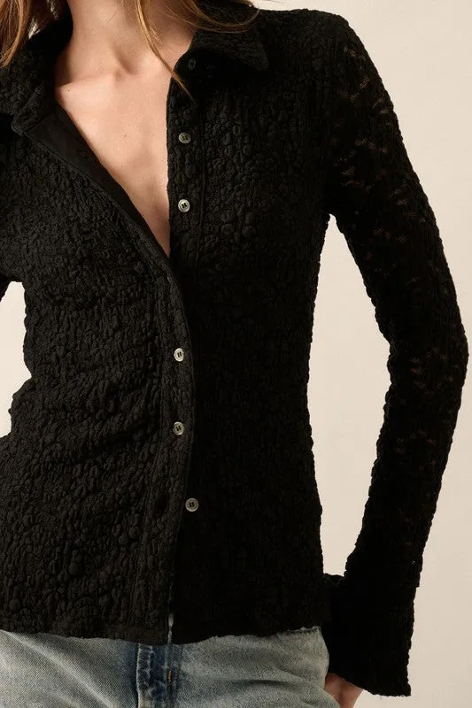 Lily Lace Button Up Shirt