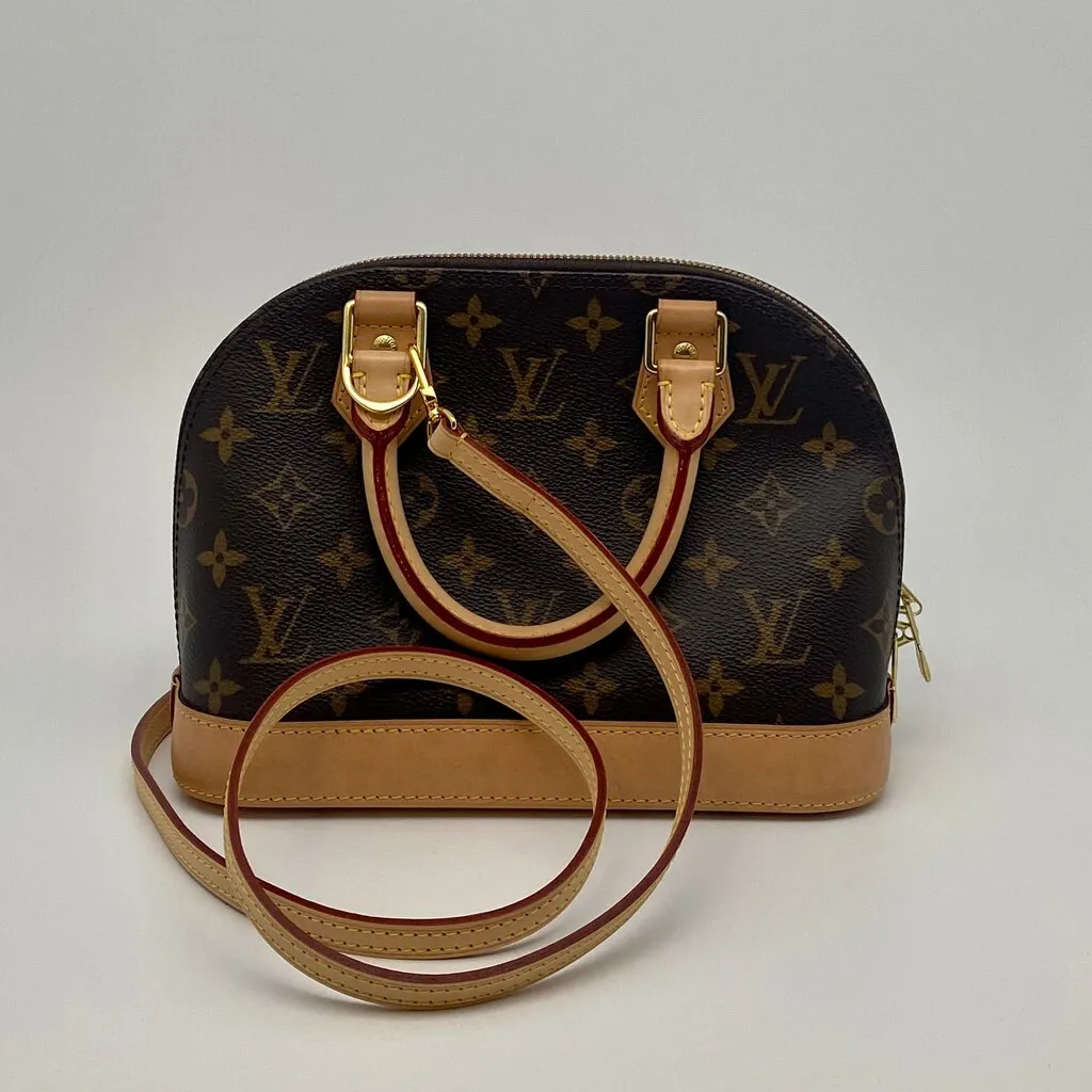 Louis Vuitton Monogram Alma BB Compact 2-Way Handbag - Stylish Designer Tote with Versatile Carry Options