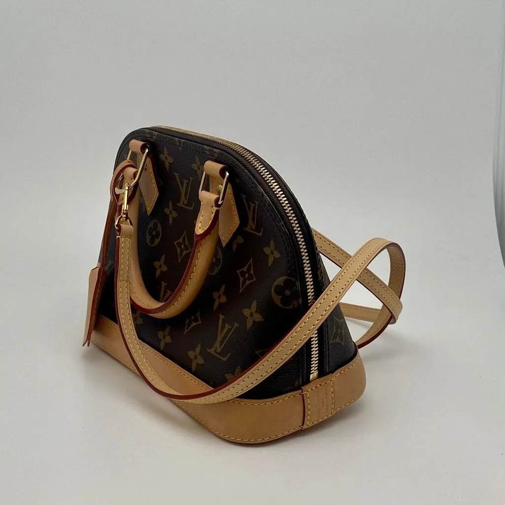 Louis Vuitton Monogram Alma BB Compact 2-Way Handbag - Stylish Designer Tote with Versatile Carry Options