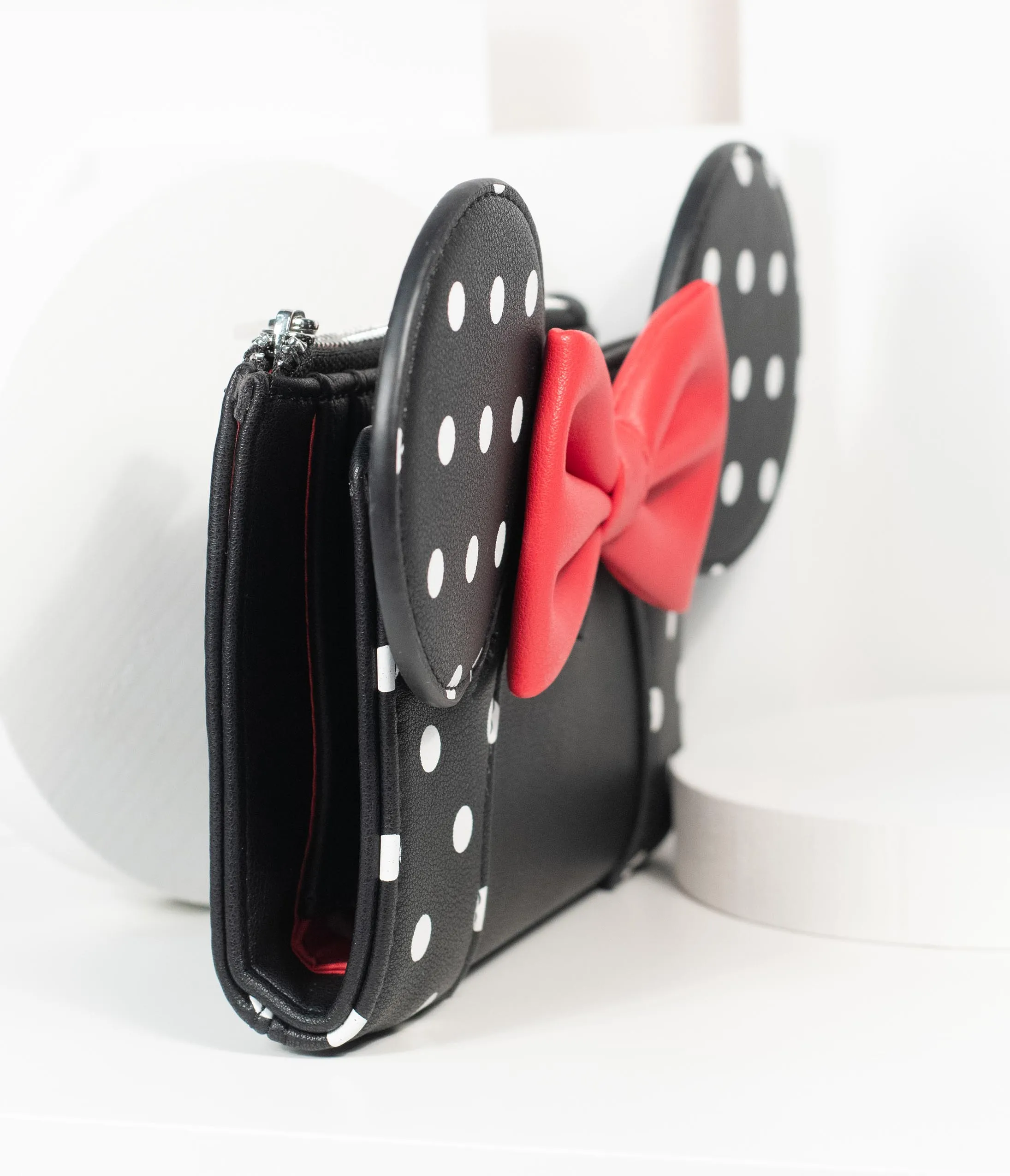 Loungefly Black Polka Dot Leatherette Minnie Mouse Wallet