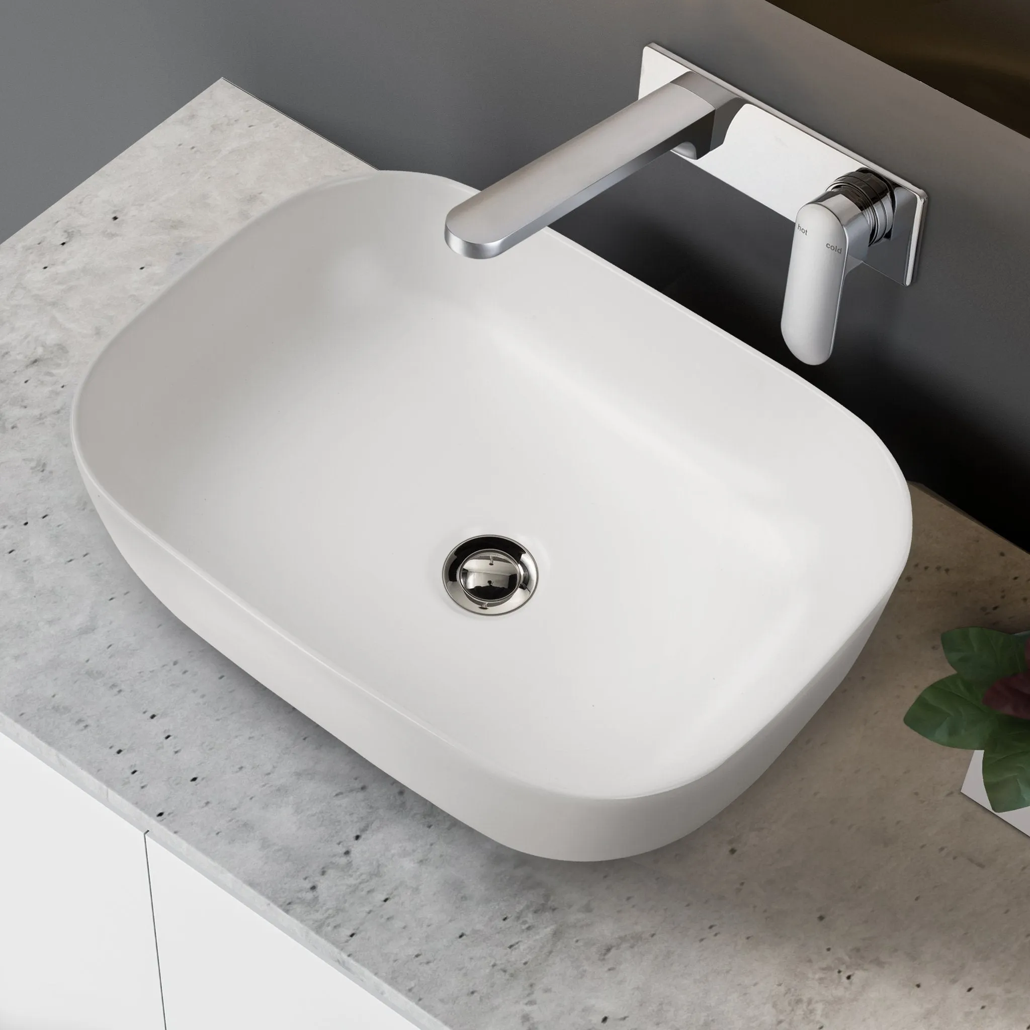 MICA 46 Above Counter Basin Matte White