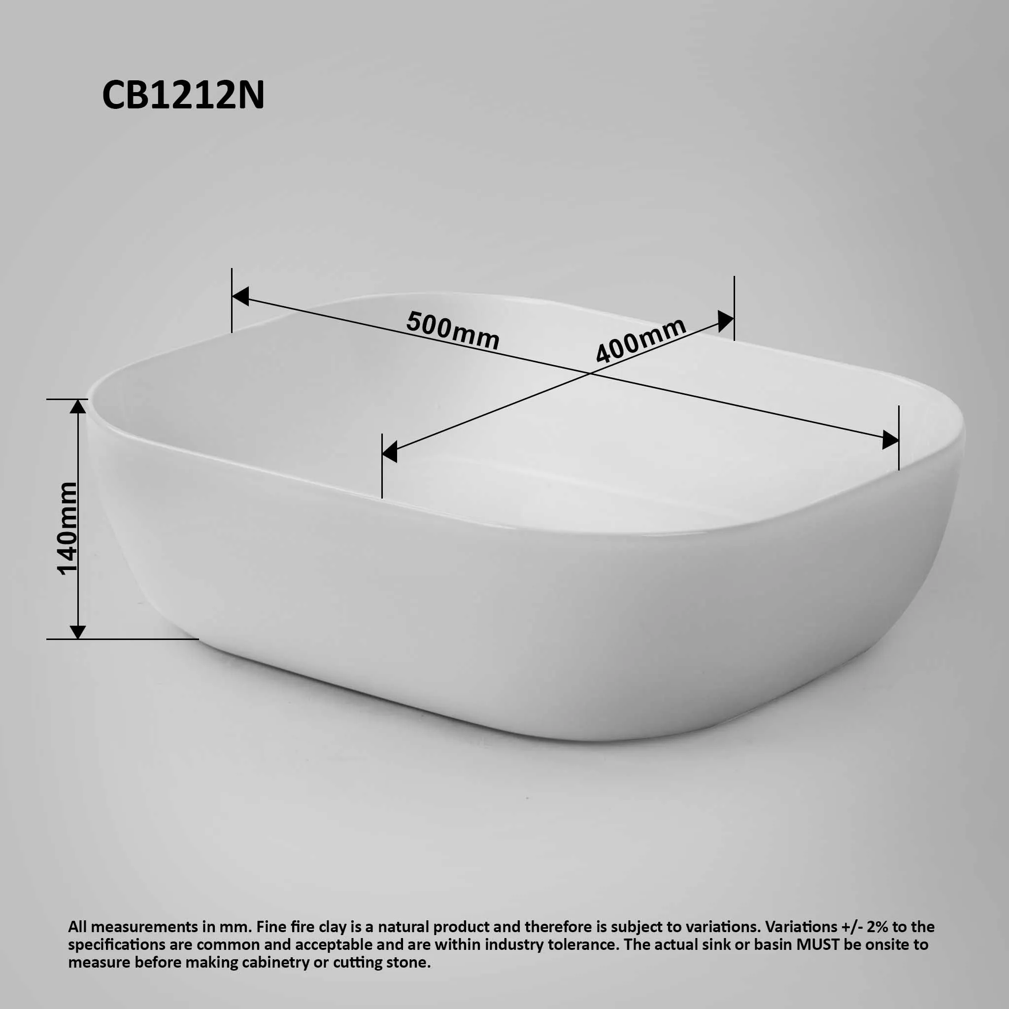 MICA 50 Above Counter Basin Gloss White