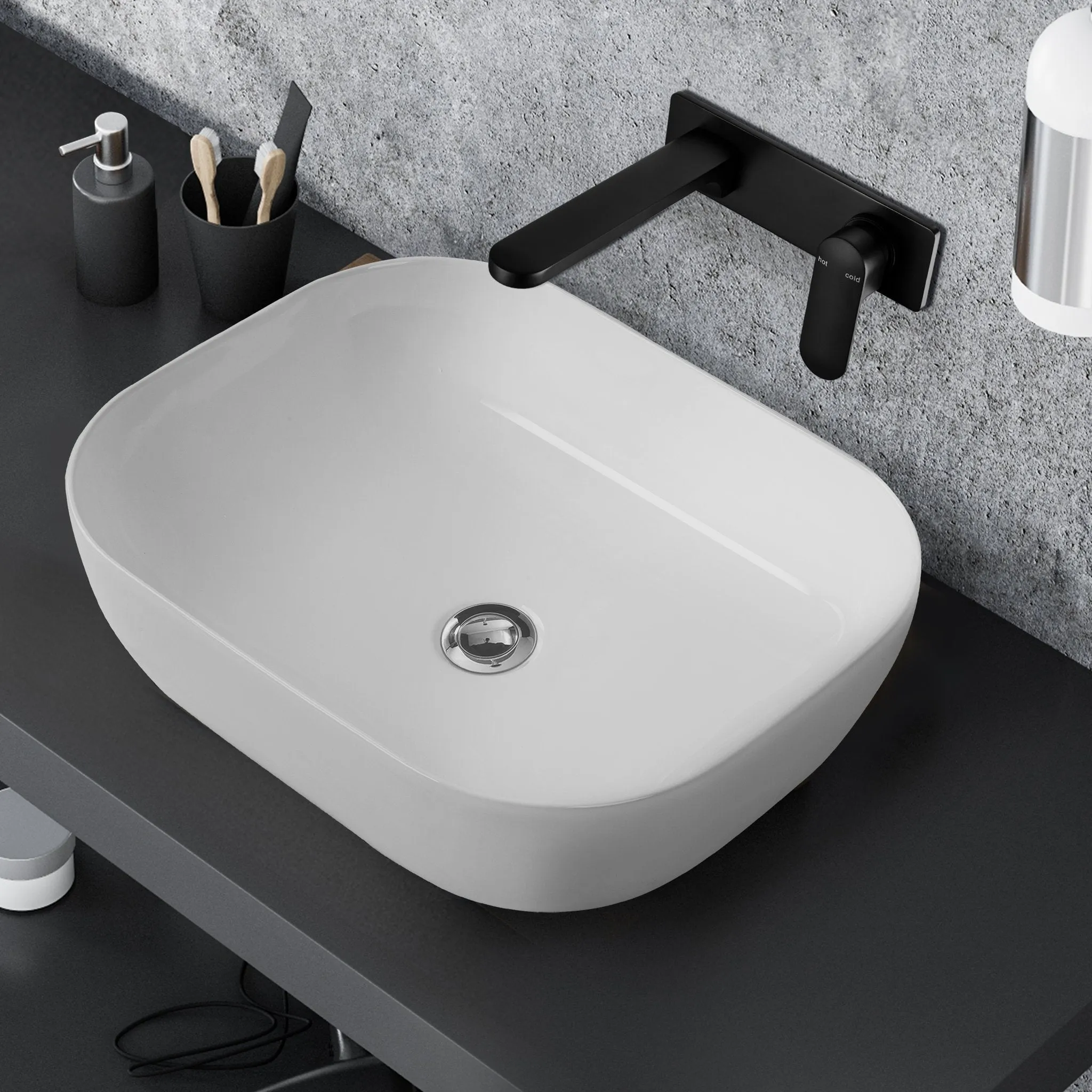 MICA 50 Above Counter Basin Gloss White