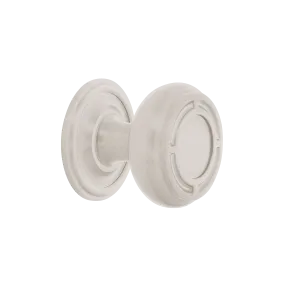 Mission Brass 1 3/8" Cabinet Knob with Classic Rose in Satin Nickel