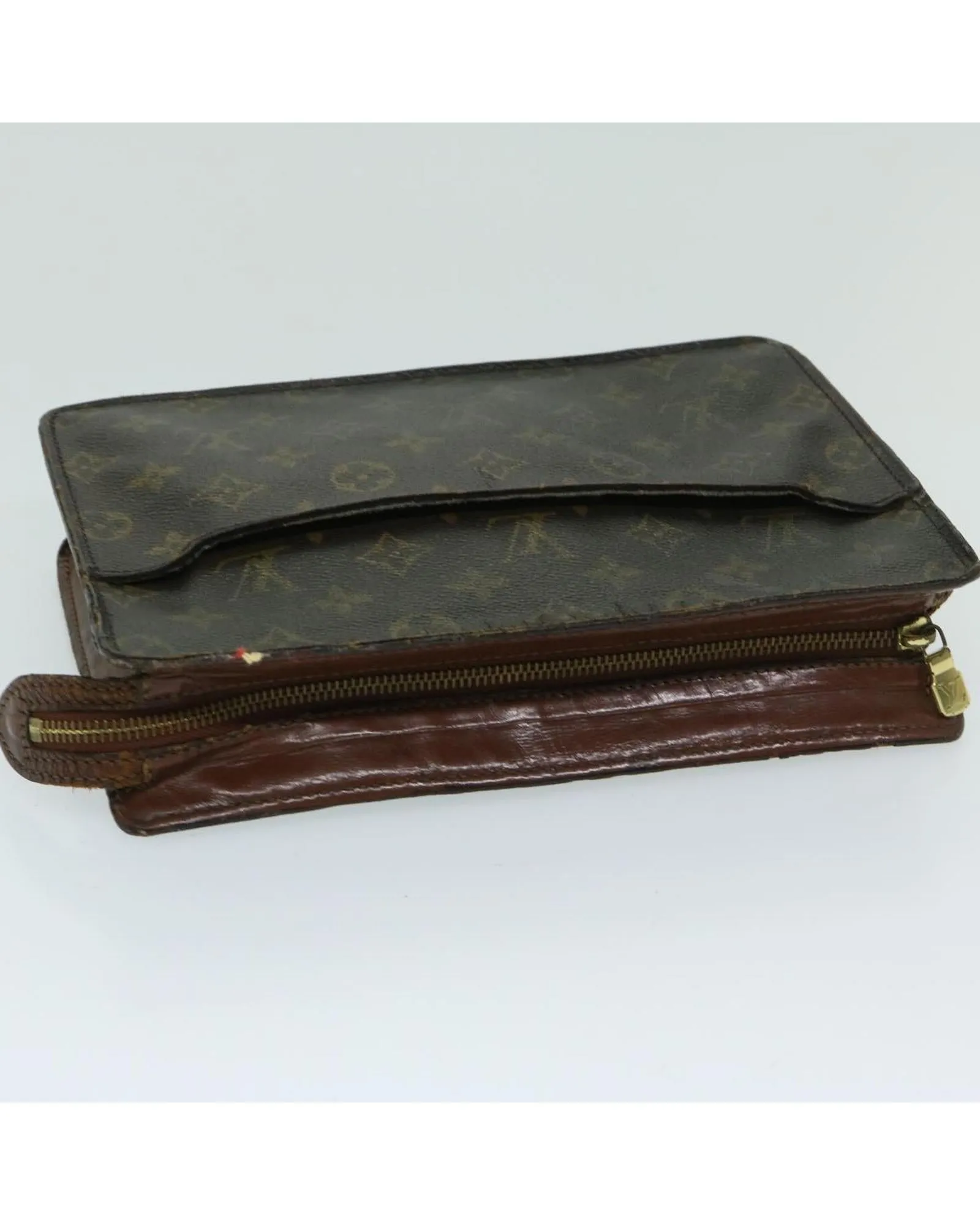 Monogram Canvas Clutch Bag with Authenticity Certificate