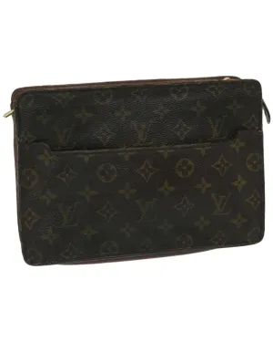 Monogram Canvas Clutch Bag with Authenticity Certificate