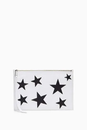 Multi Star Large Zip Clutch