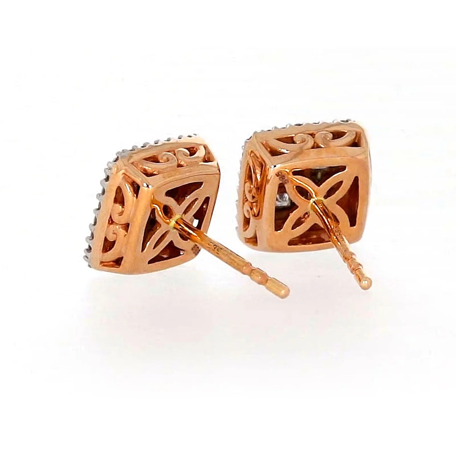New York Princess Cut with 1/3 CARAT tw of Diamonds  Stud Earrings