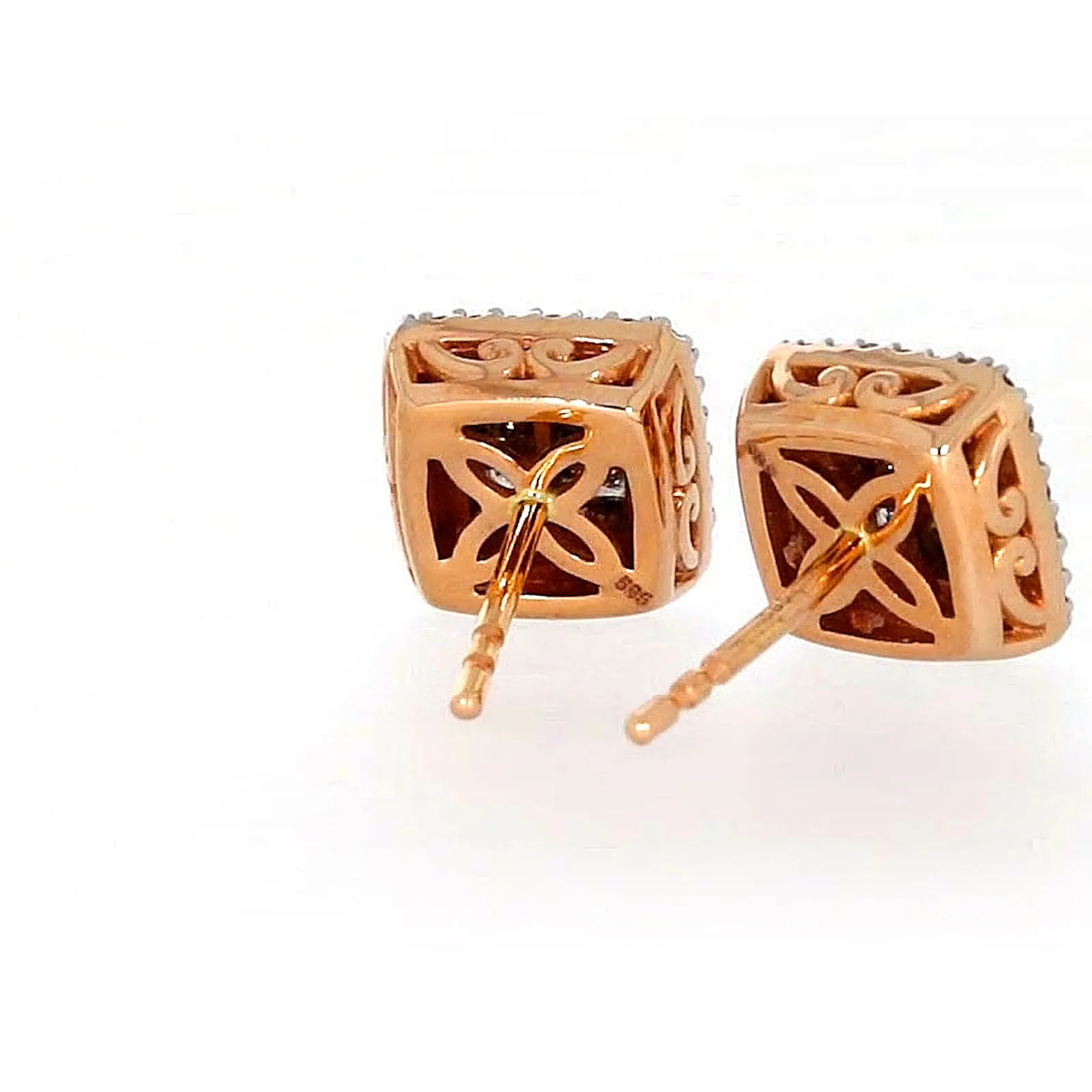 New York Princess Cut with 1/3 CARAT tw of Diamonds  Stud Earrings