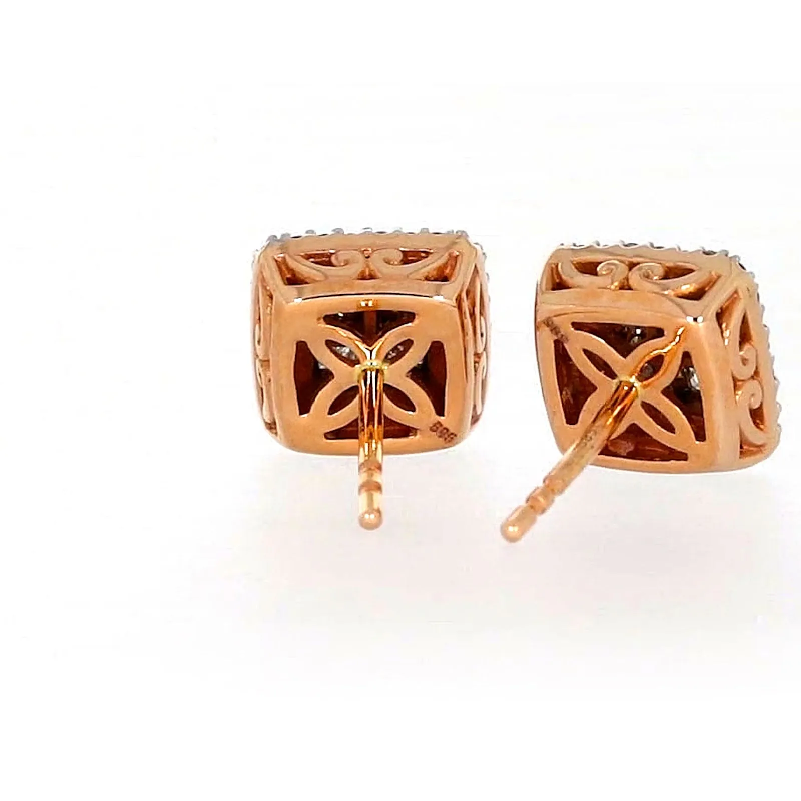 New York Princess Cut with 1/3 CARAT tw of Diamonds  Stud Earrings