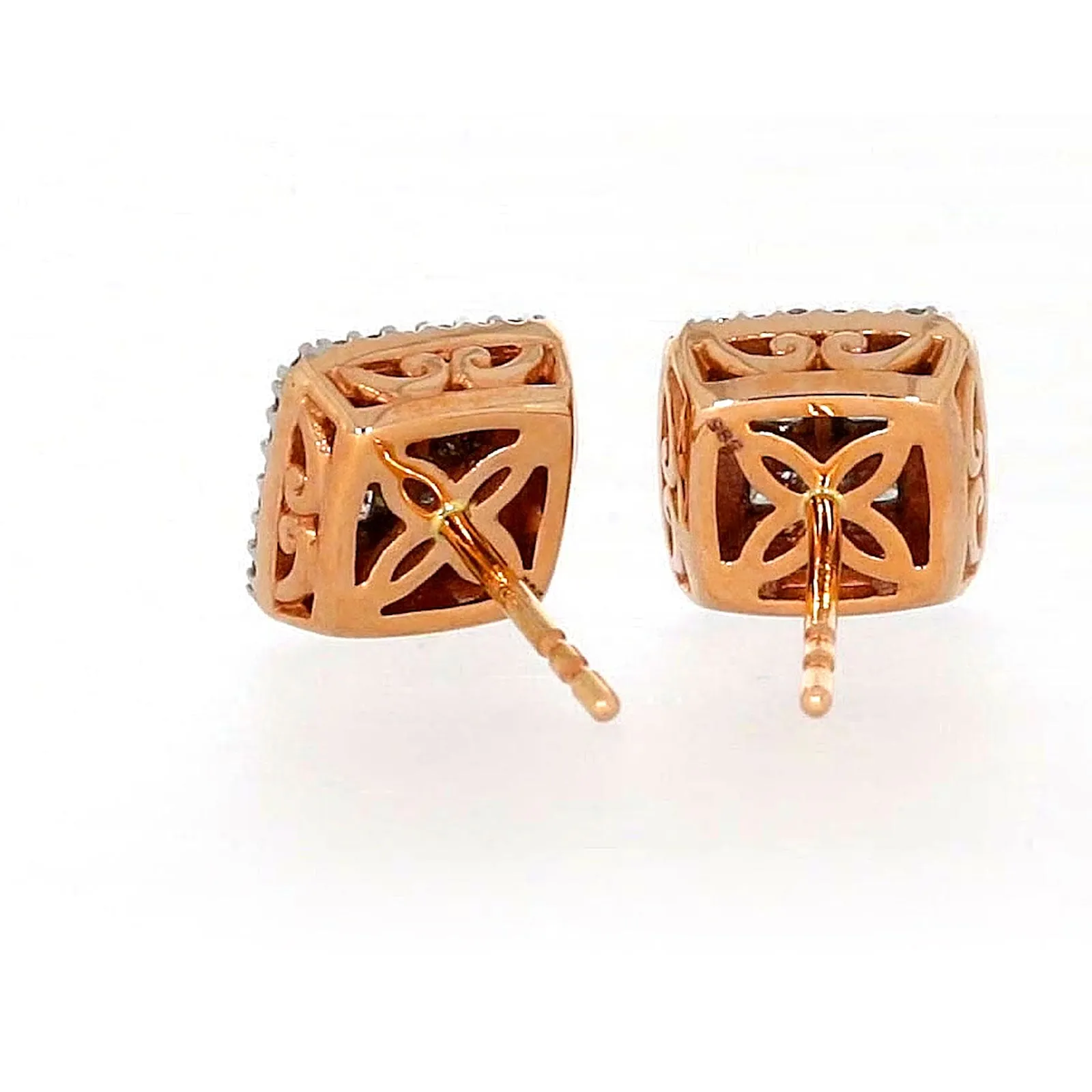 New York Princess Cut with 1/3 CARAT tw of Diamonds  Stud Earrings