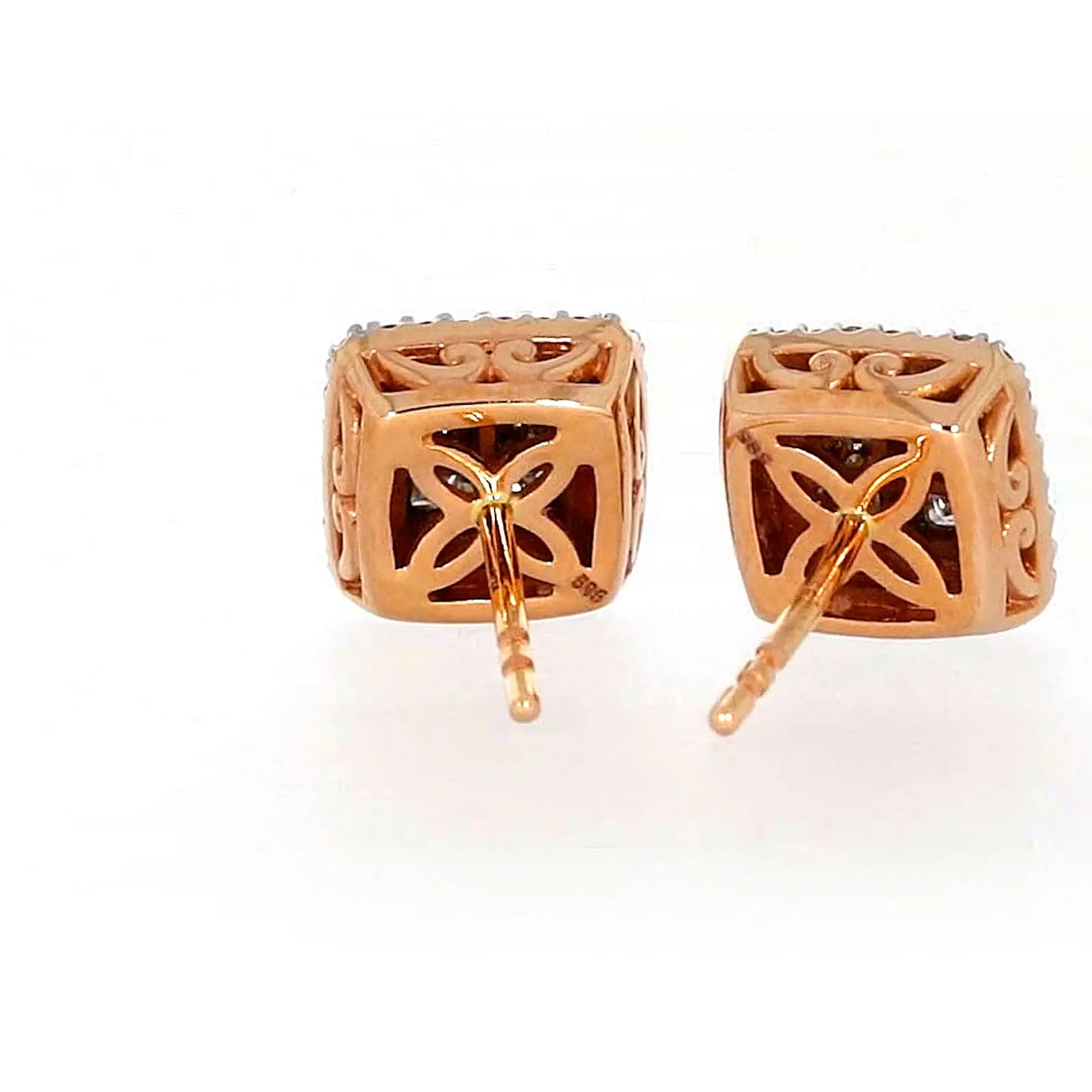 New York Princess Cut with 1/3 CARAT tw of Diamonds  Stud Earrings