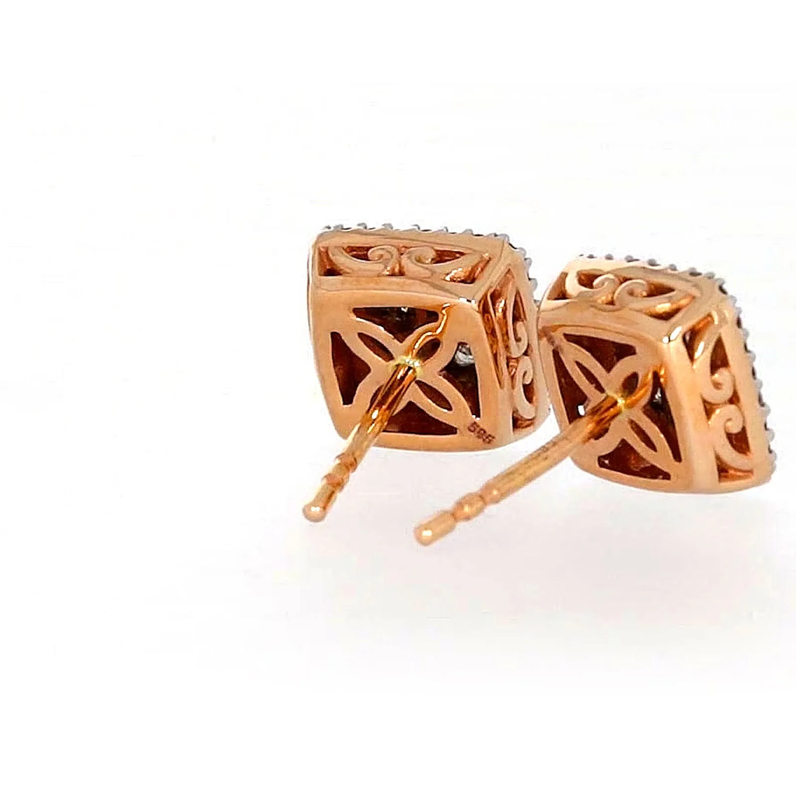 New York Princess Cut with 1/3 CARAT tw of Diamonds  Stud Earrings