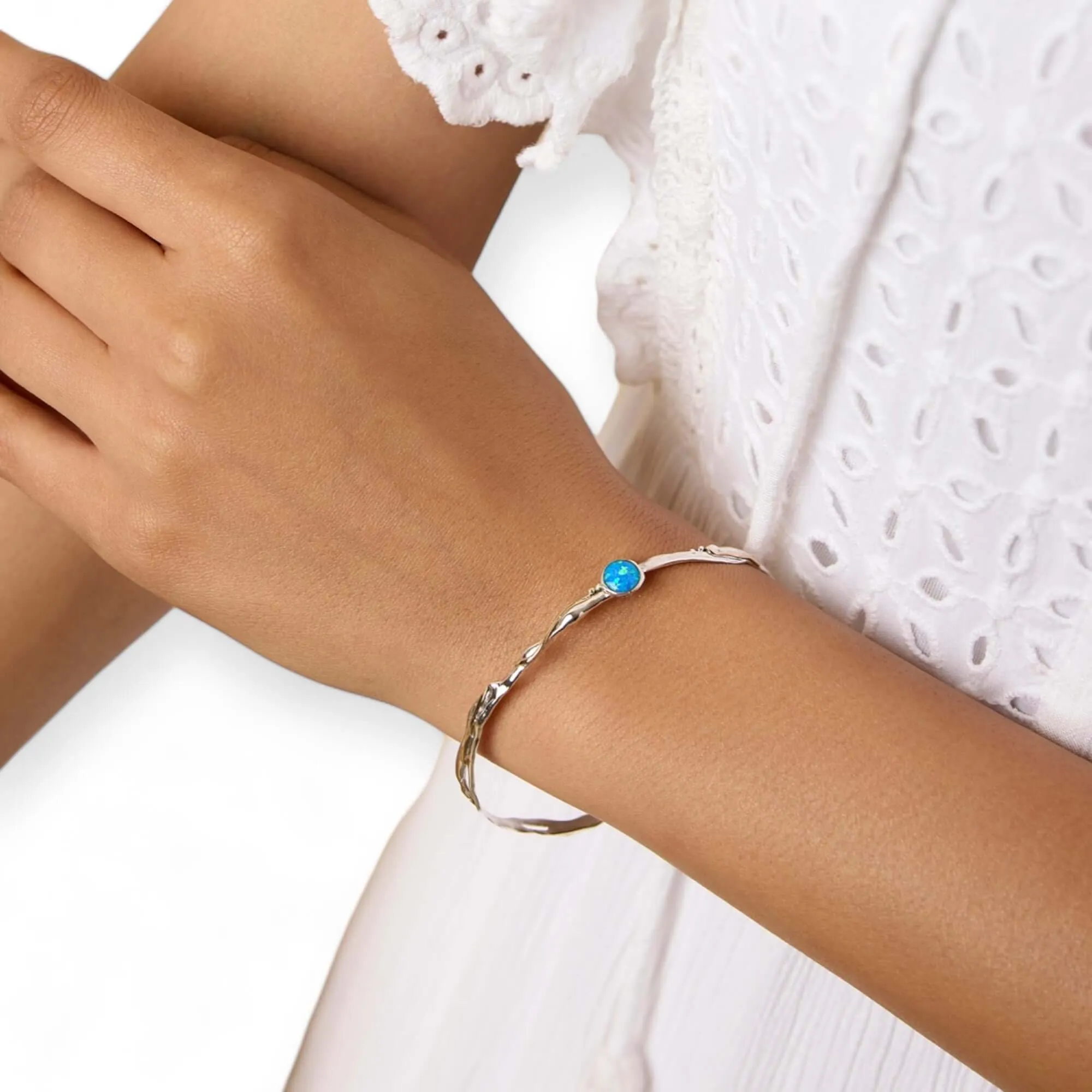 Organic Delicate Opalite Bangle