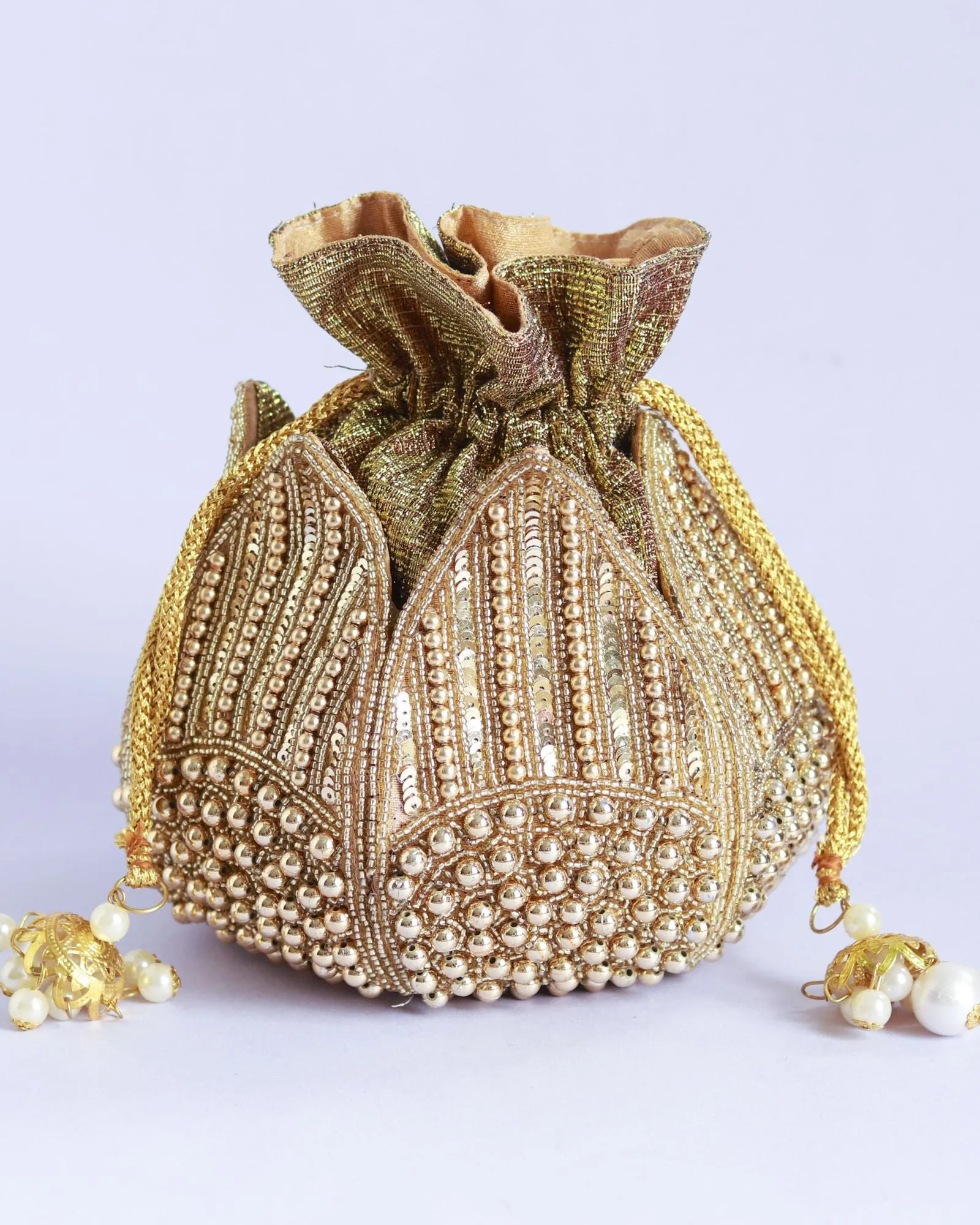 Revati Hand Embroidered Mini Lotus Potli