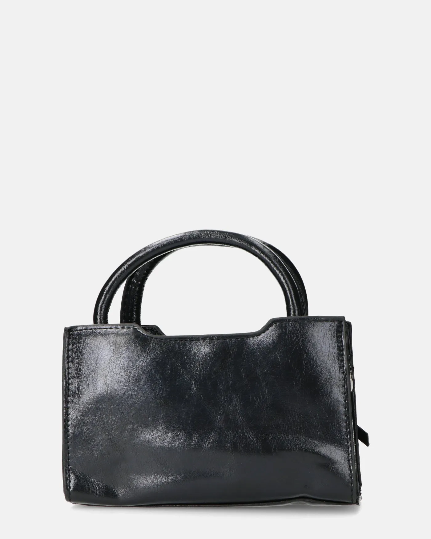 RIBBY - borsetta a mano nera con chiusura a cerniera e fiocchetti decorativi