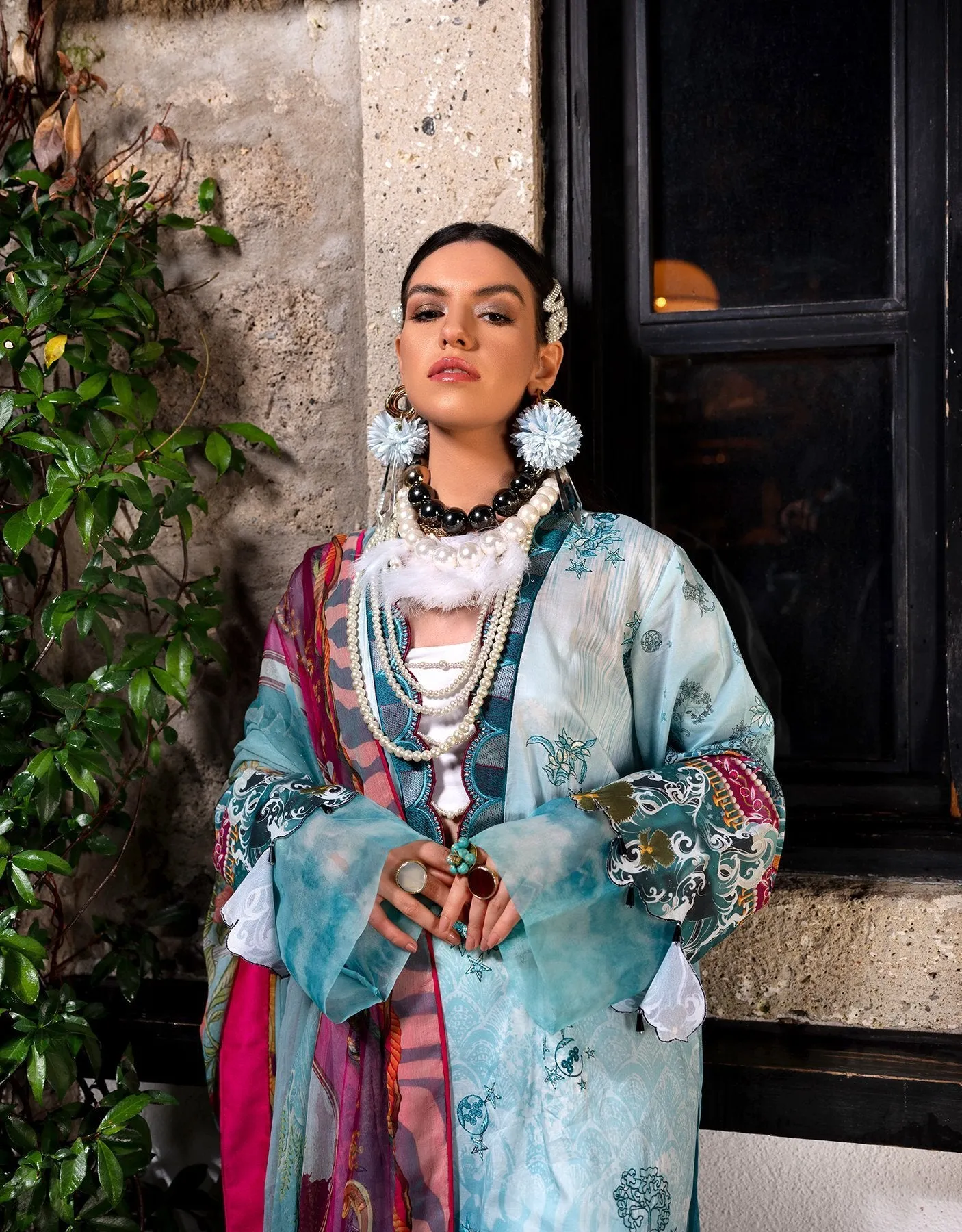 Sifa Lawn by Zunaira Raza – SL-05 B (Caribbean Inflorence)