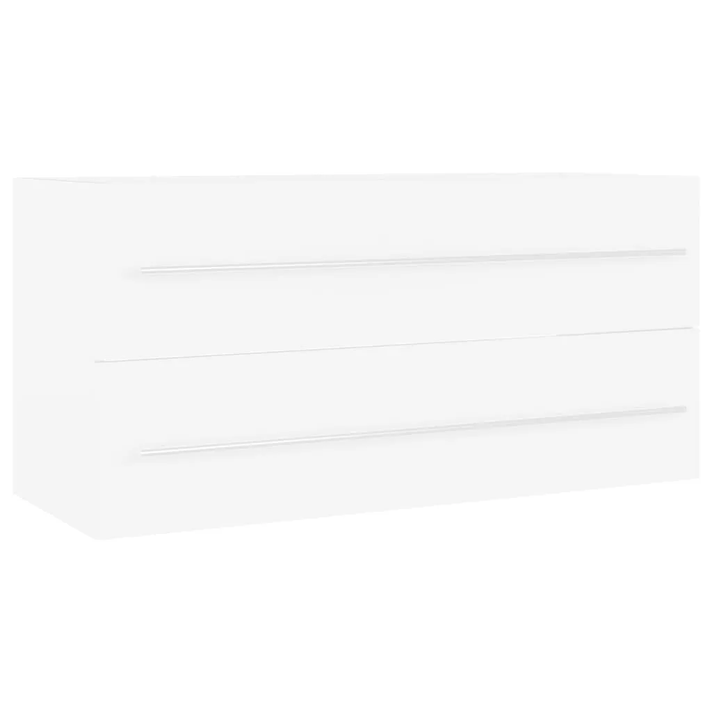 Sink Cabinet White 100x38.5x48 cm Engineered Wood