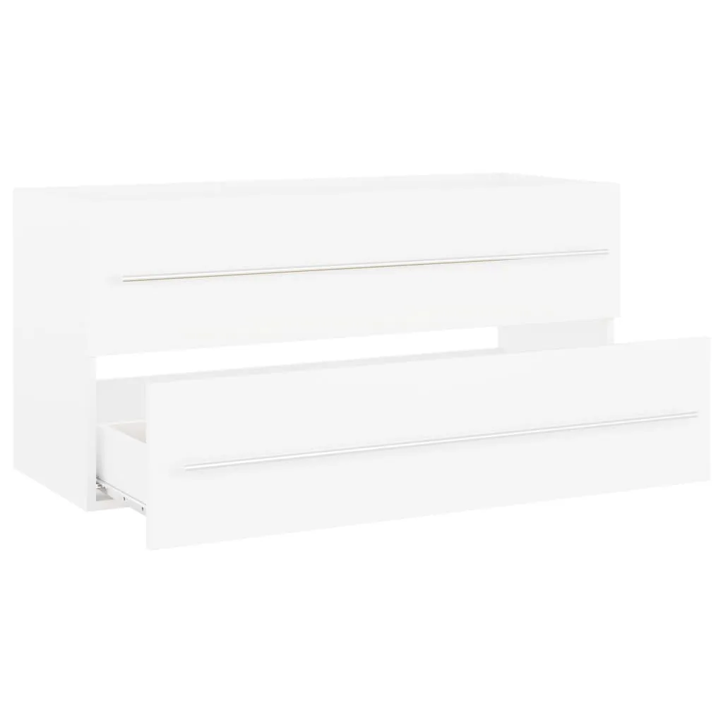 Sink Cabinet White 100x38.5x48 cm Engineered Wood