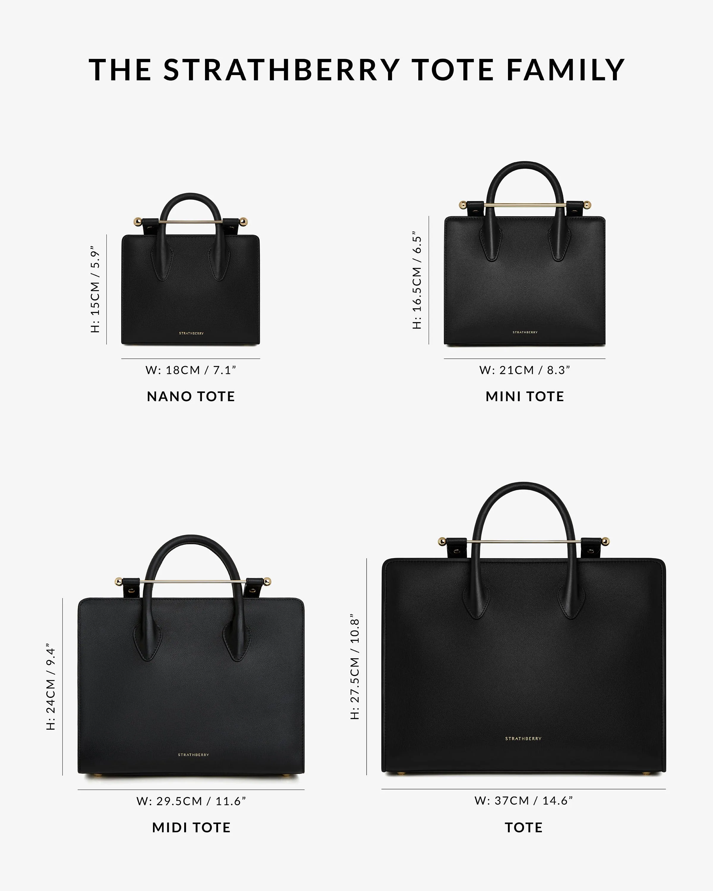 The Strathberry Nano Tote - Croc-Embossed Leather Burgundy