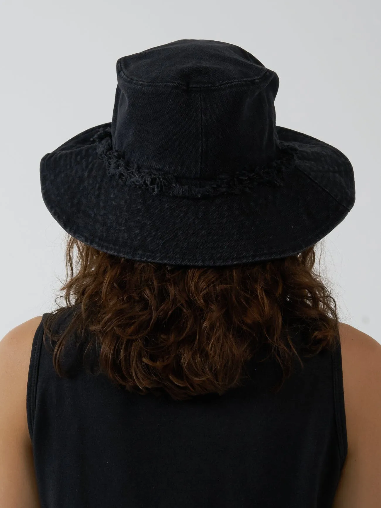 Thrills Canvas Bucket Hat  - Washed Black
