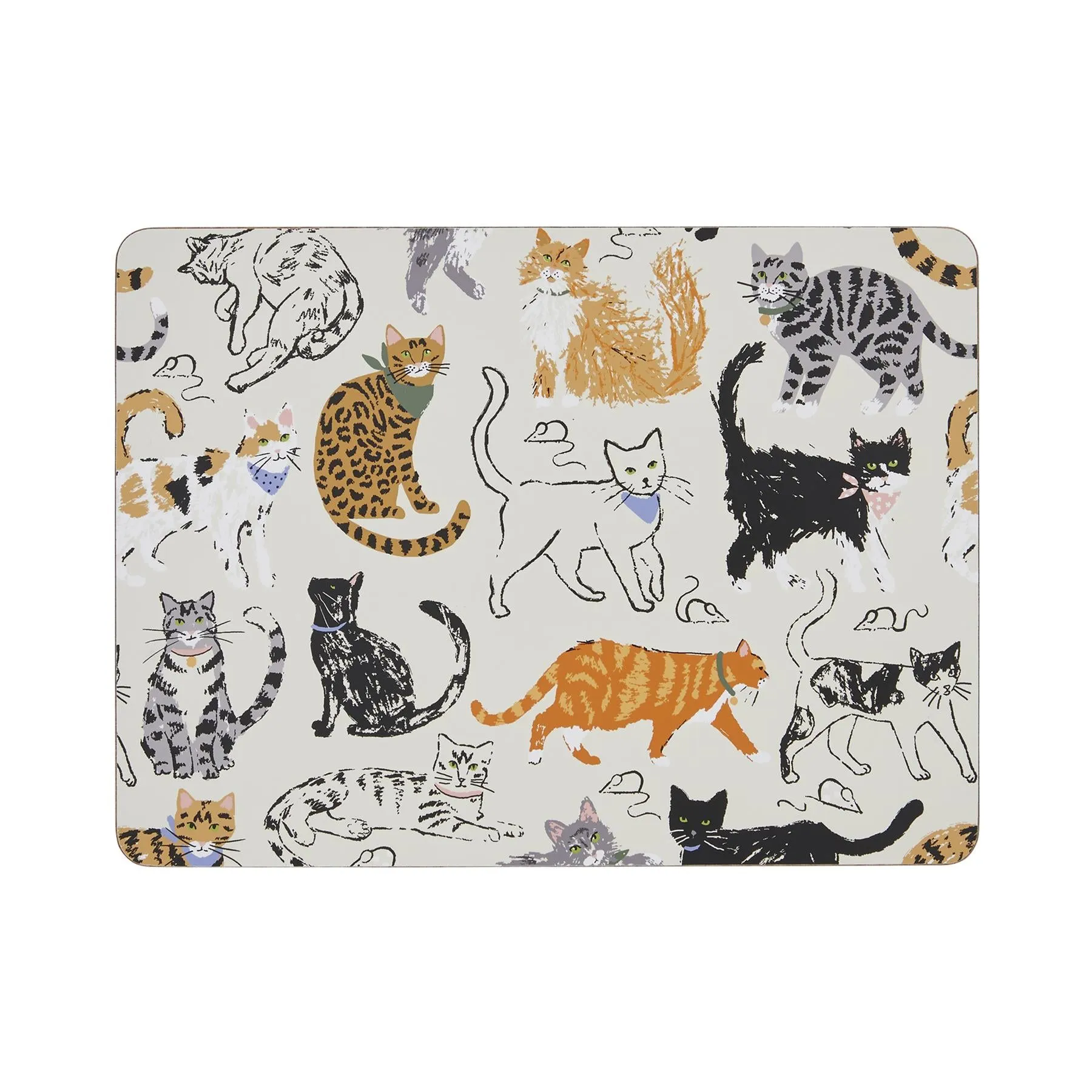 Ulster Weavers Feline Friends Placemat - 4 Pack One Size in Cream