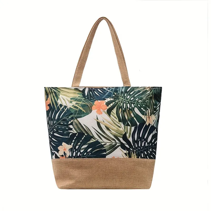 Vacationready Tropic Pattern Tote Spacious Stylish Beach Essential