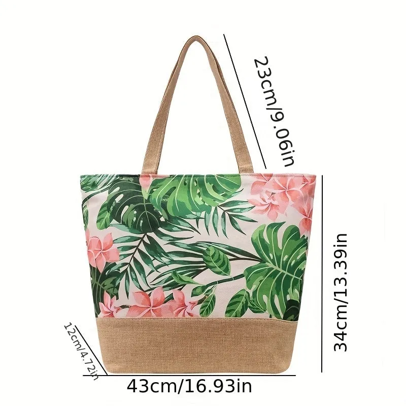 Vacationready Tropic Pattern Tote Spacious Stylish Beach Essential